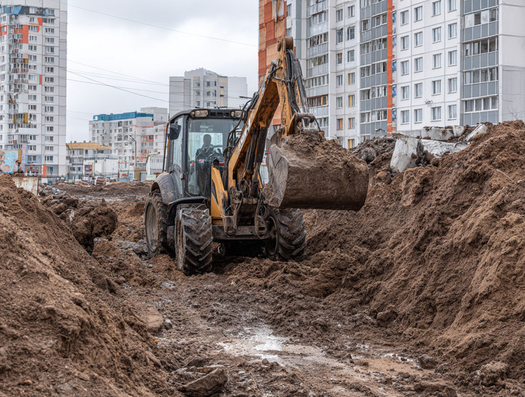 Рытьё котлованов и траншей
