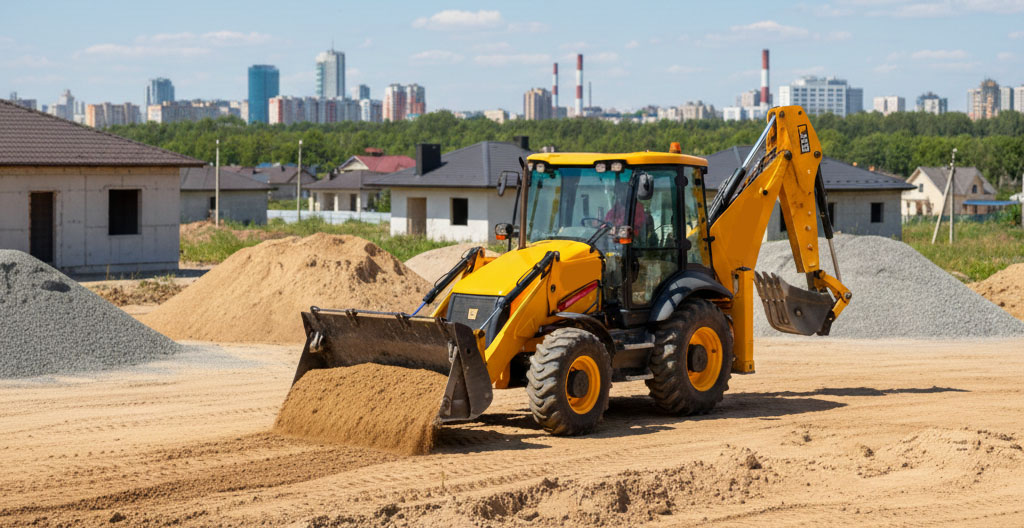 Аренда экскаватора‑погрузчика в Колодищах и Минском районе